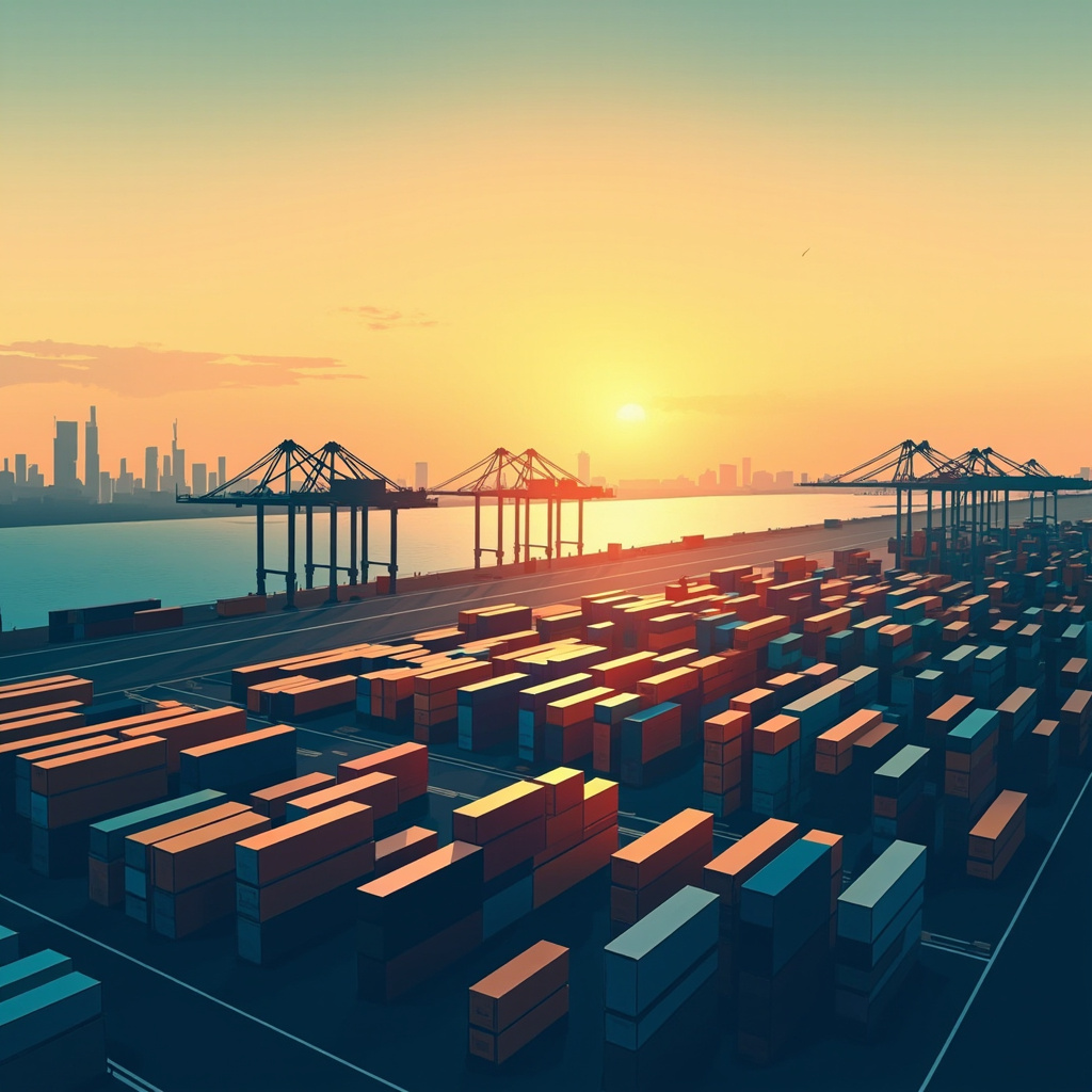 Asia container port operations